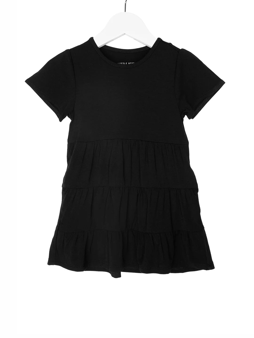 Tiered Jersey Dress | Black