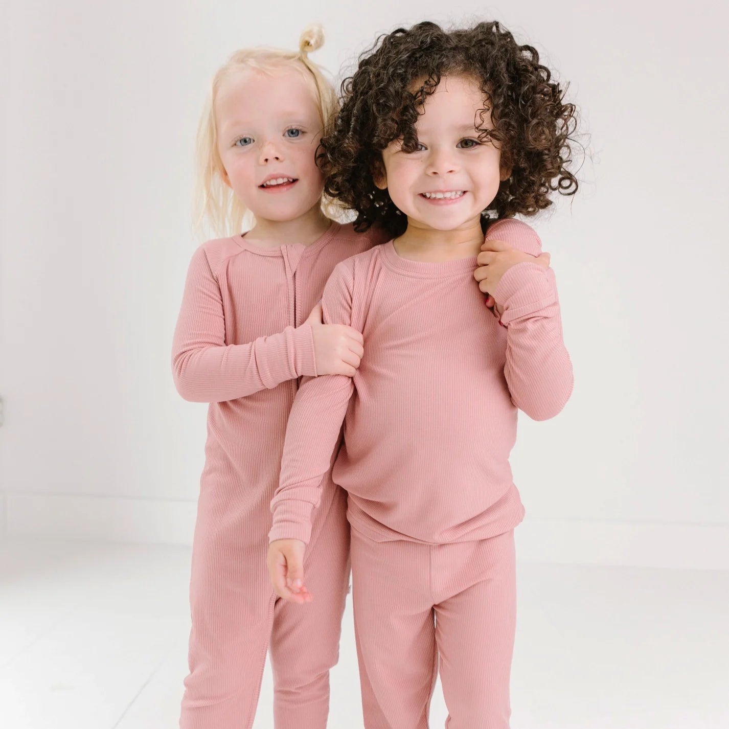 Bamboo Pajama Set | Mauve (Small Ribbed)