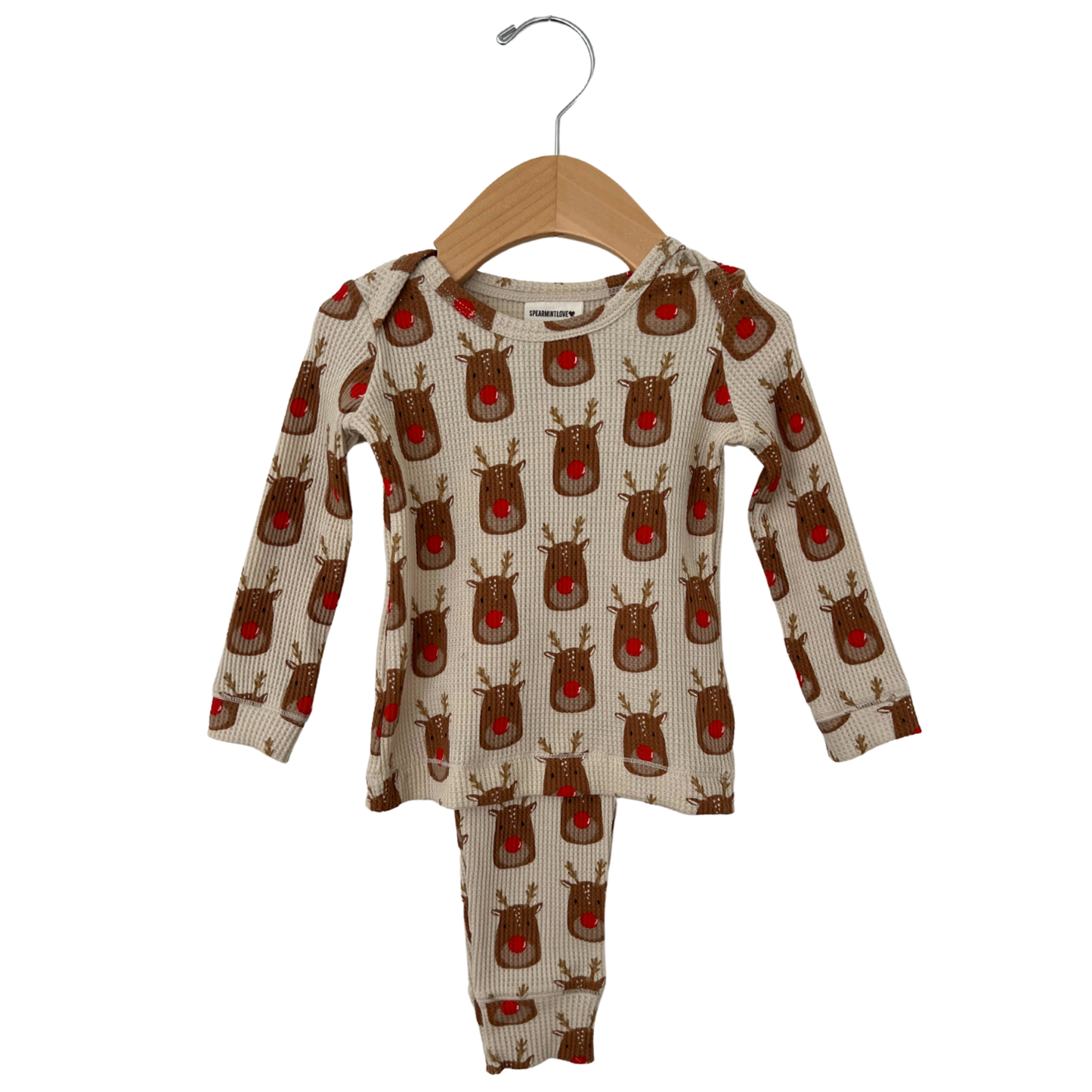 Organic Waffle 2-Piece Set | Reindeer