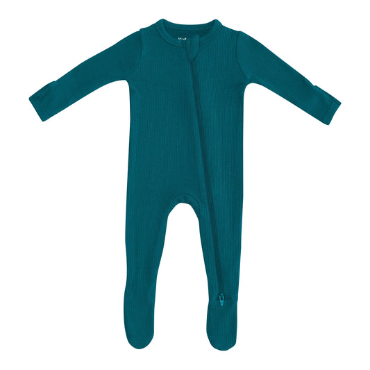 Bamboo Cotton Ribbed Zippered Footie | Loch