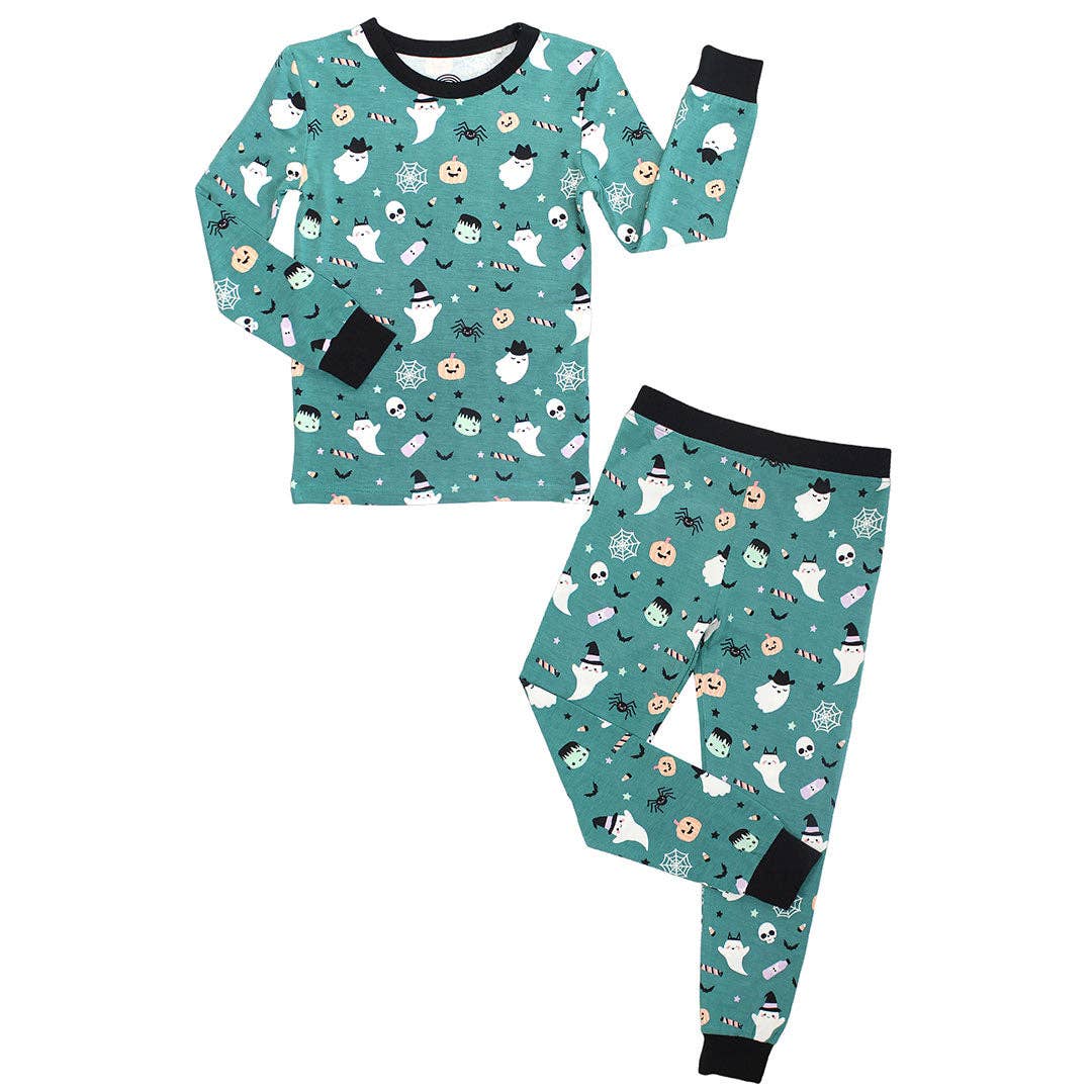 Bamboo Kids Pajama Set | Boo Crew Ghost (Glow in the Dark)