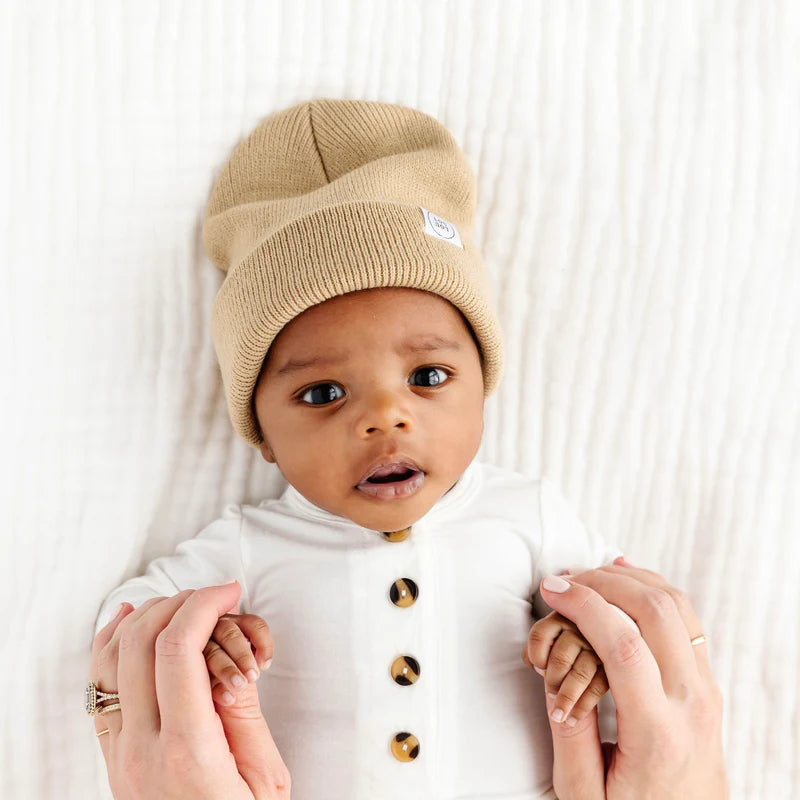 Tan Beanie | Pom + No Pom