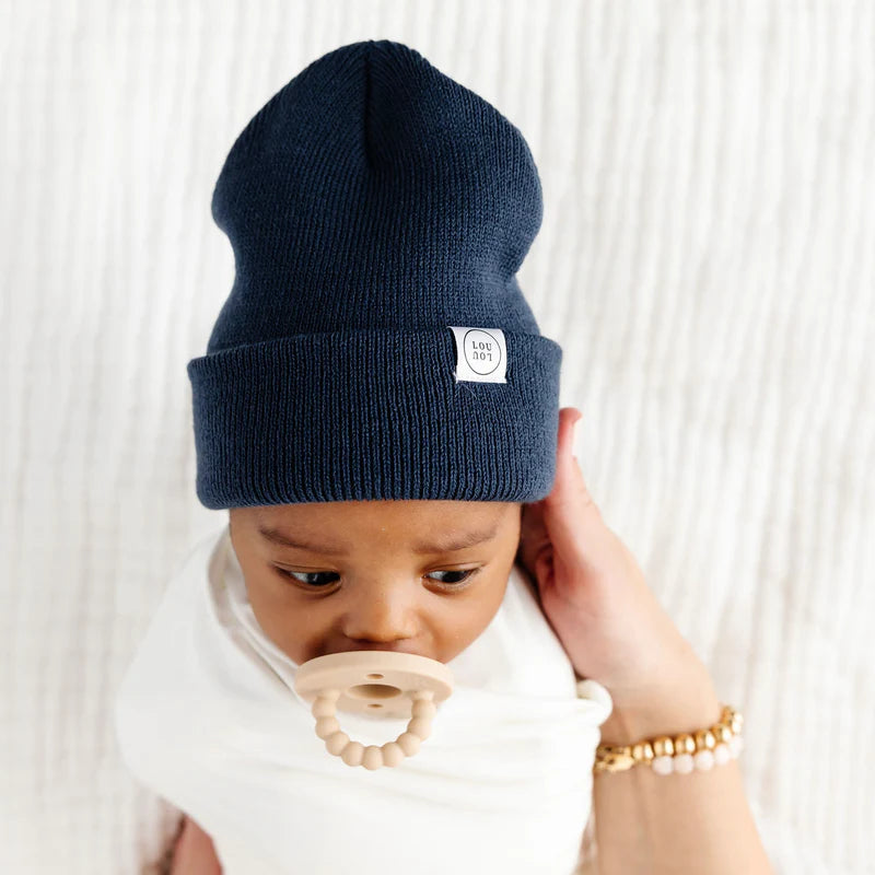 Navy Beanie | Pom + No Pom