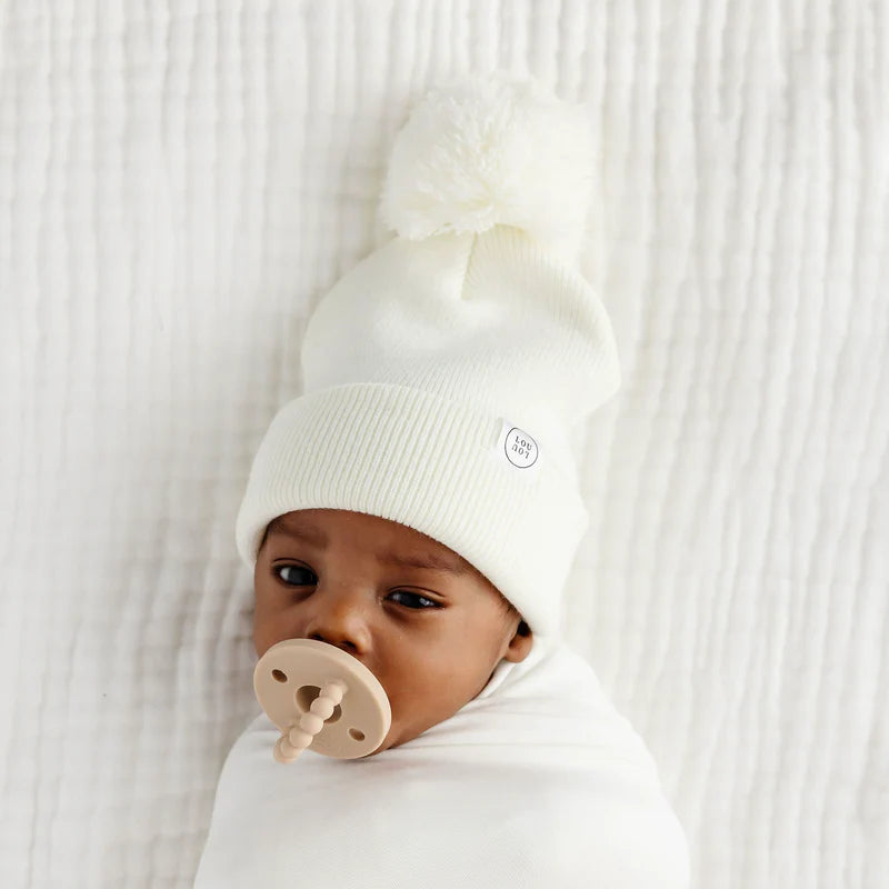 Ivory Beanie | Pom + No Pom