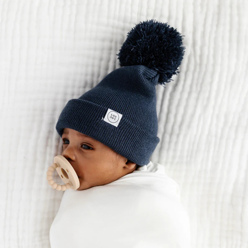 Navy Beanie | Pom + No Pom