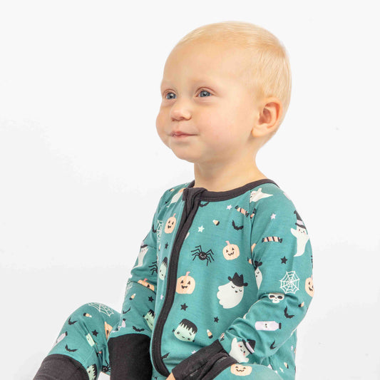 Bamboo Convertible Footie Pajamas | Spooky Cute (Glow in the Dark)