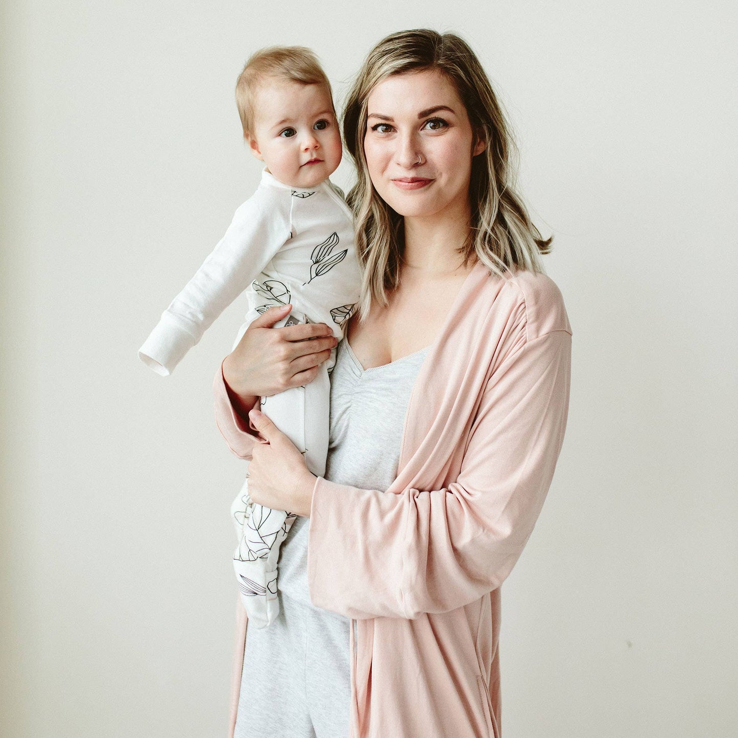 Viscose Bamboo + Organic Cotton Womens Robe | Rose