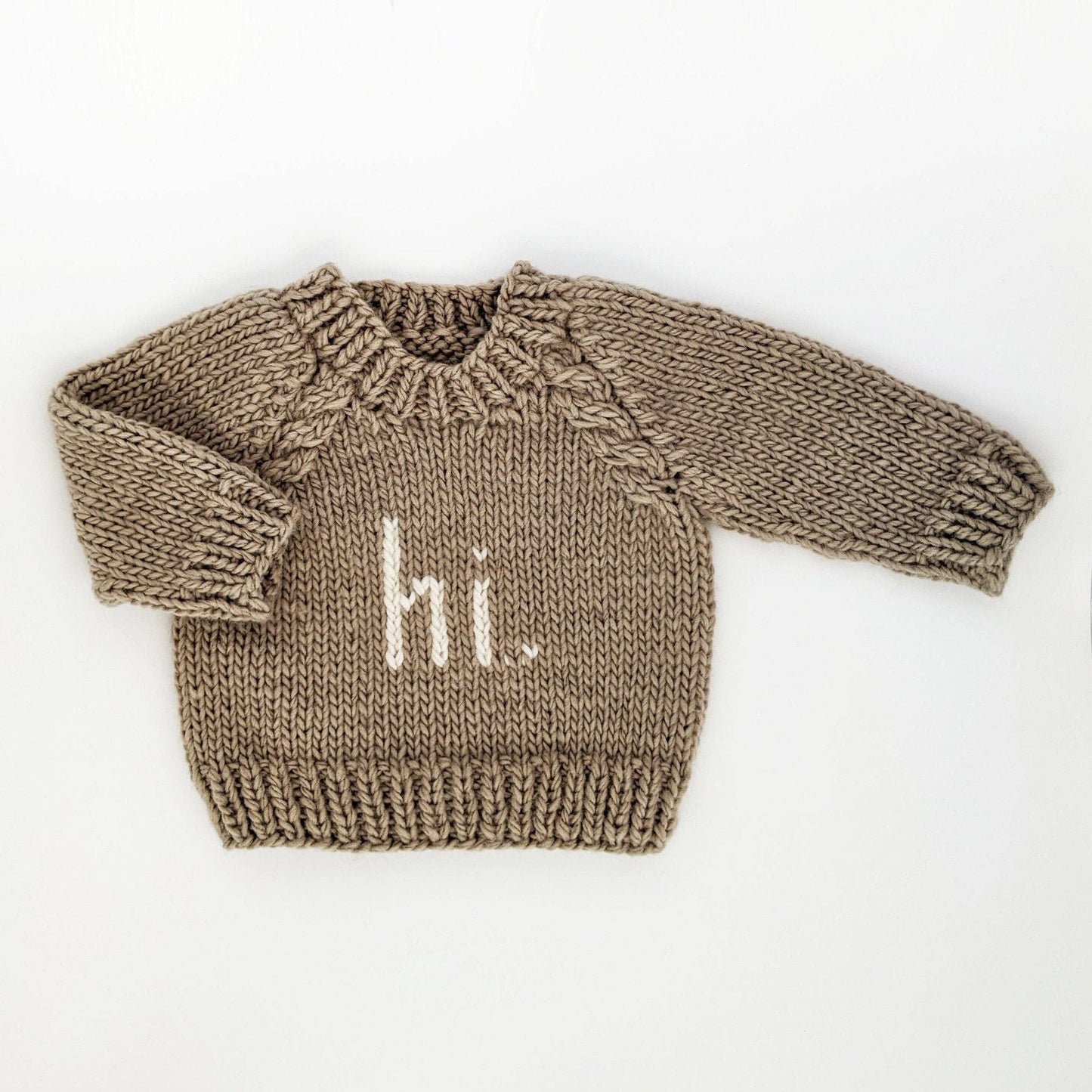 hi. Crew Neck Sweater | Pebble Brown