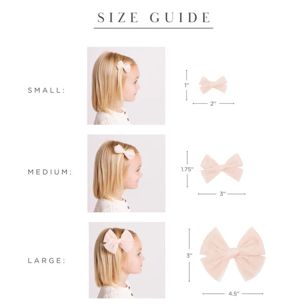 Tulle Bow | Lavender Dot Clip