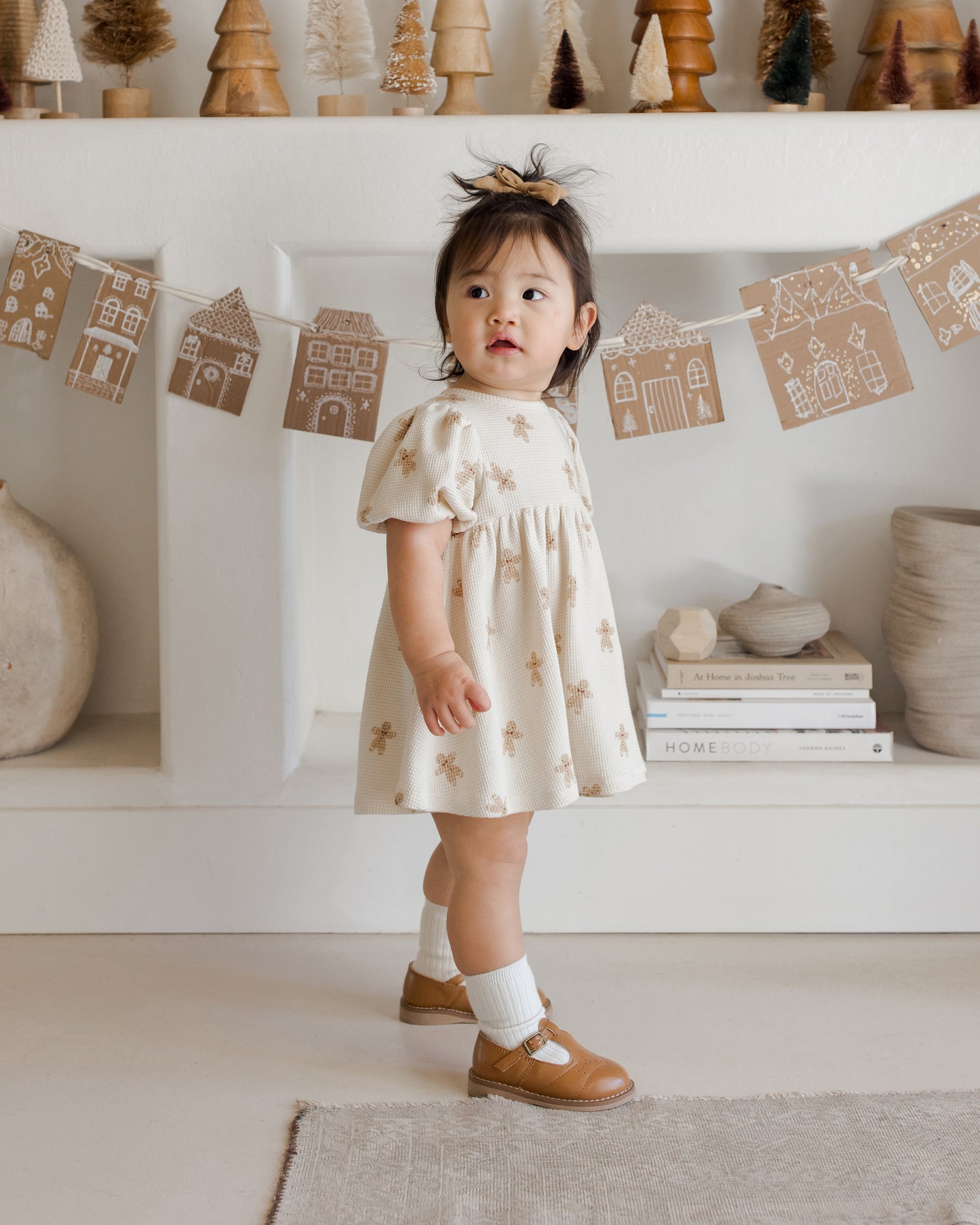 Waffle Babydoll Dress | Gingerbread