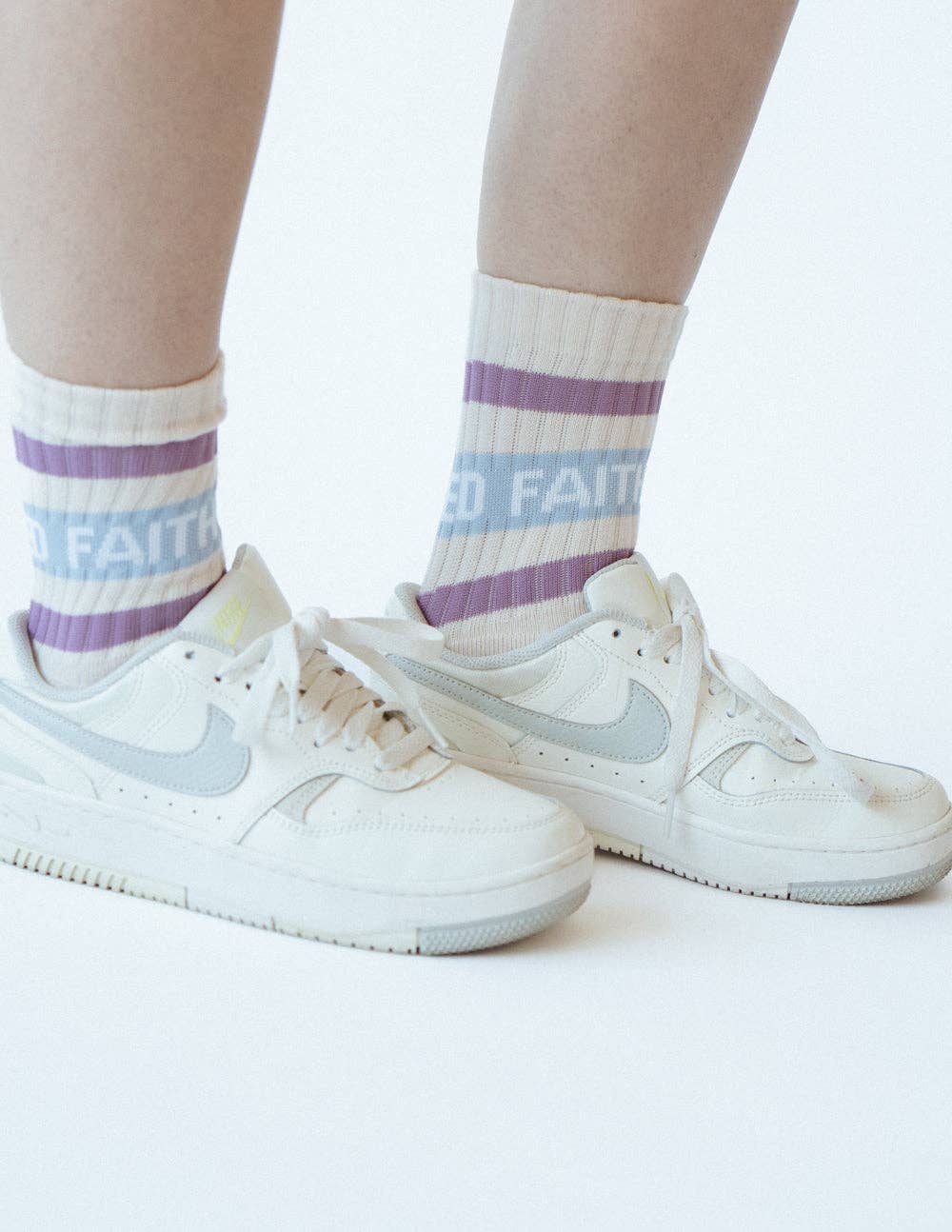 ELEVATED FAITH Cream Socks (Youth & Adult)