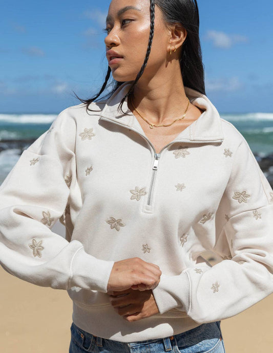 Women's Floral Half-Zip