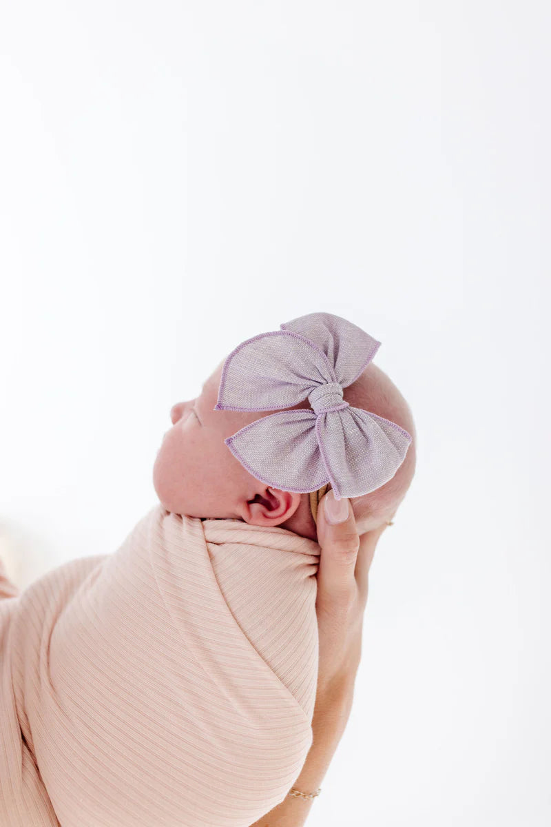 Lavender Heirloom Bow | Nylon Headband