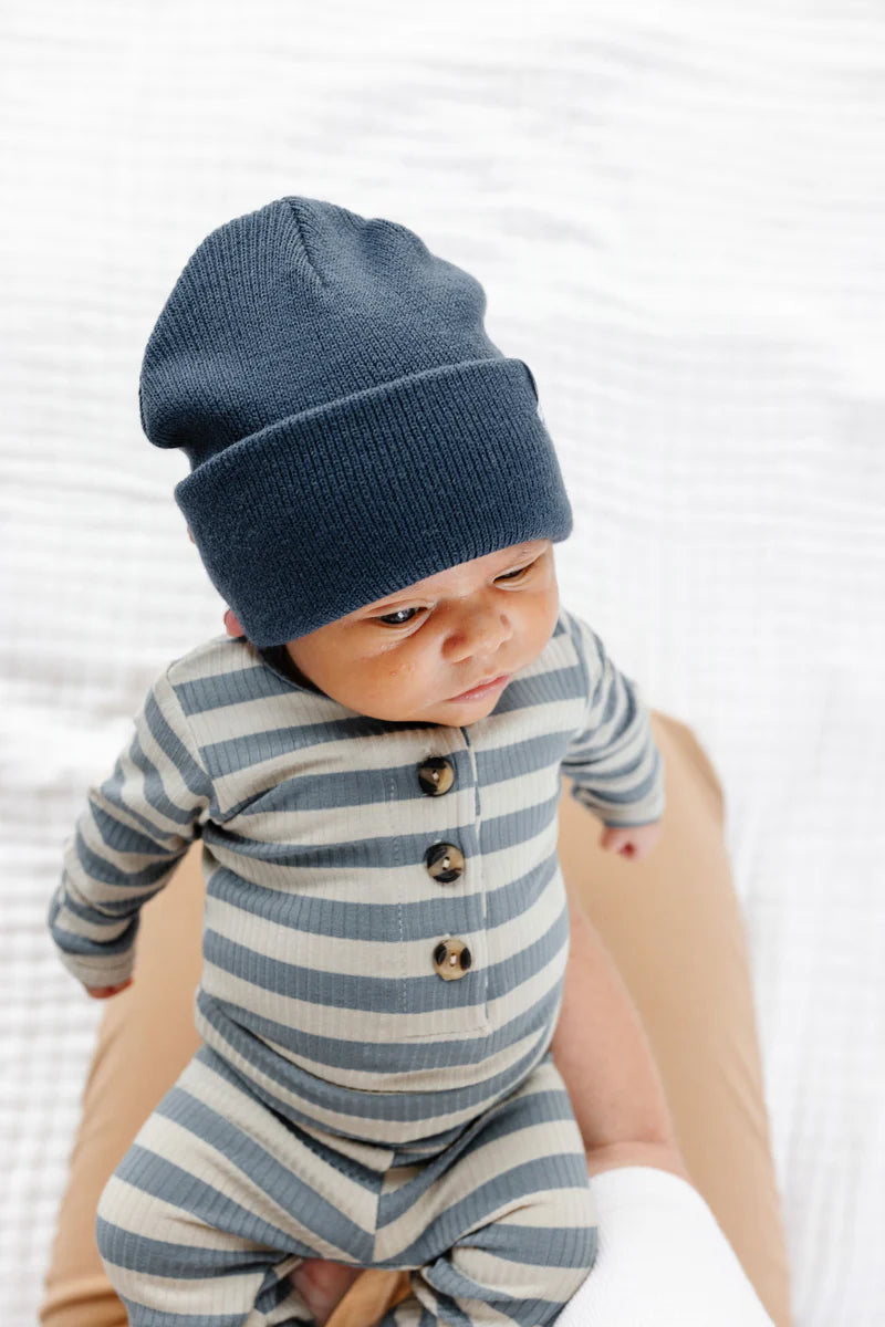 Navy Beanie | Pom + No Pom