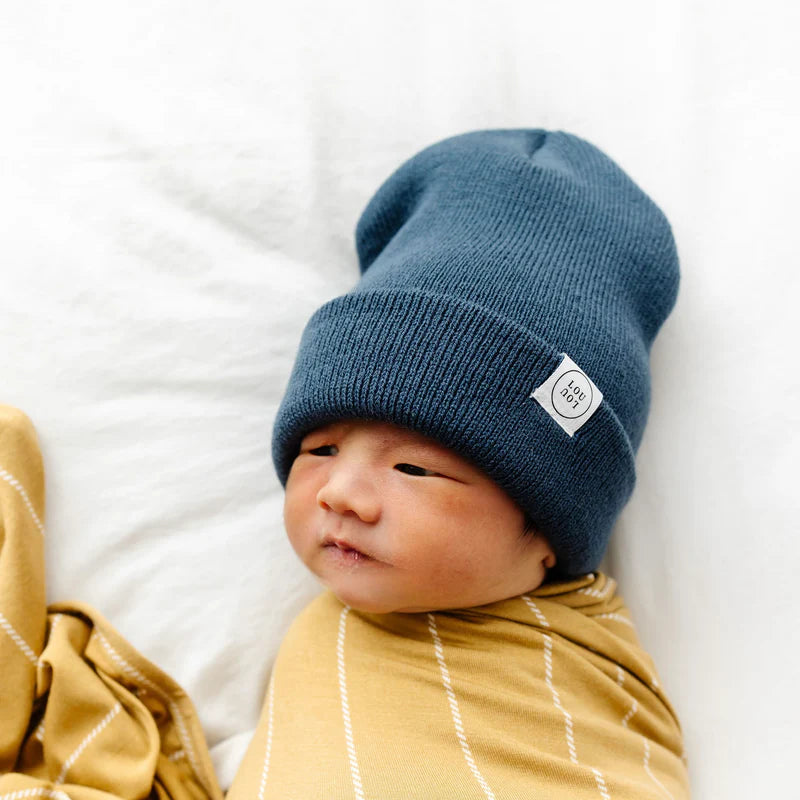 Navy Beanie | Pom + No Pom