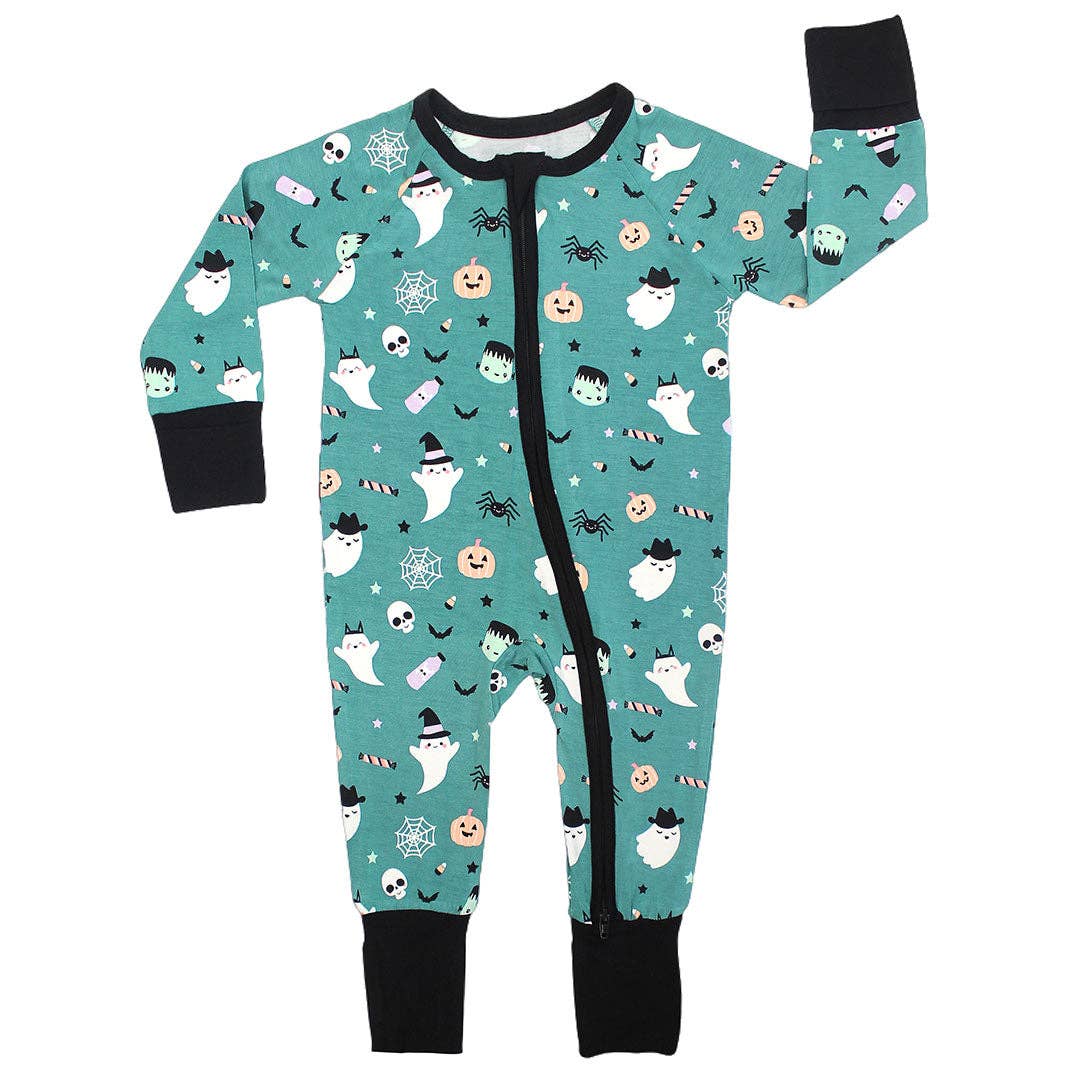 Bamboo Convertible Footie Pajamas | Spooky Cute (Glow in the Dark)