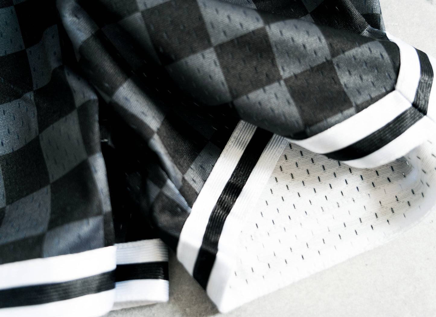 Checkerboard Mesh Practice Shorts