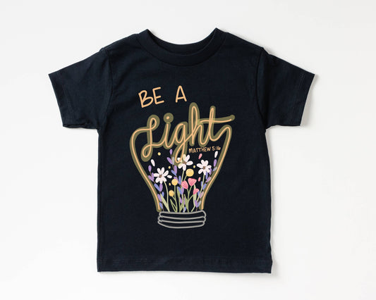 Be A Light Black Tee