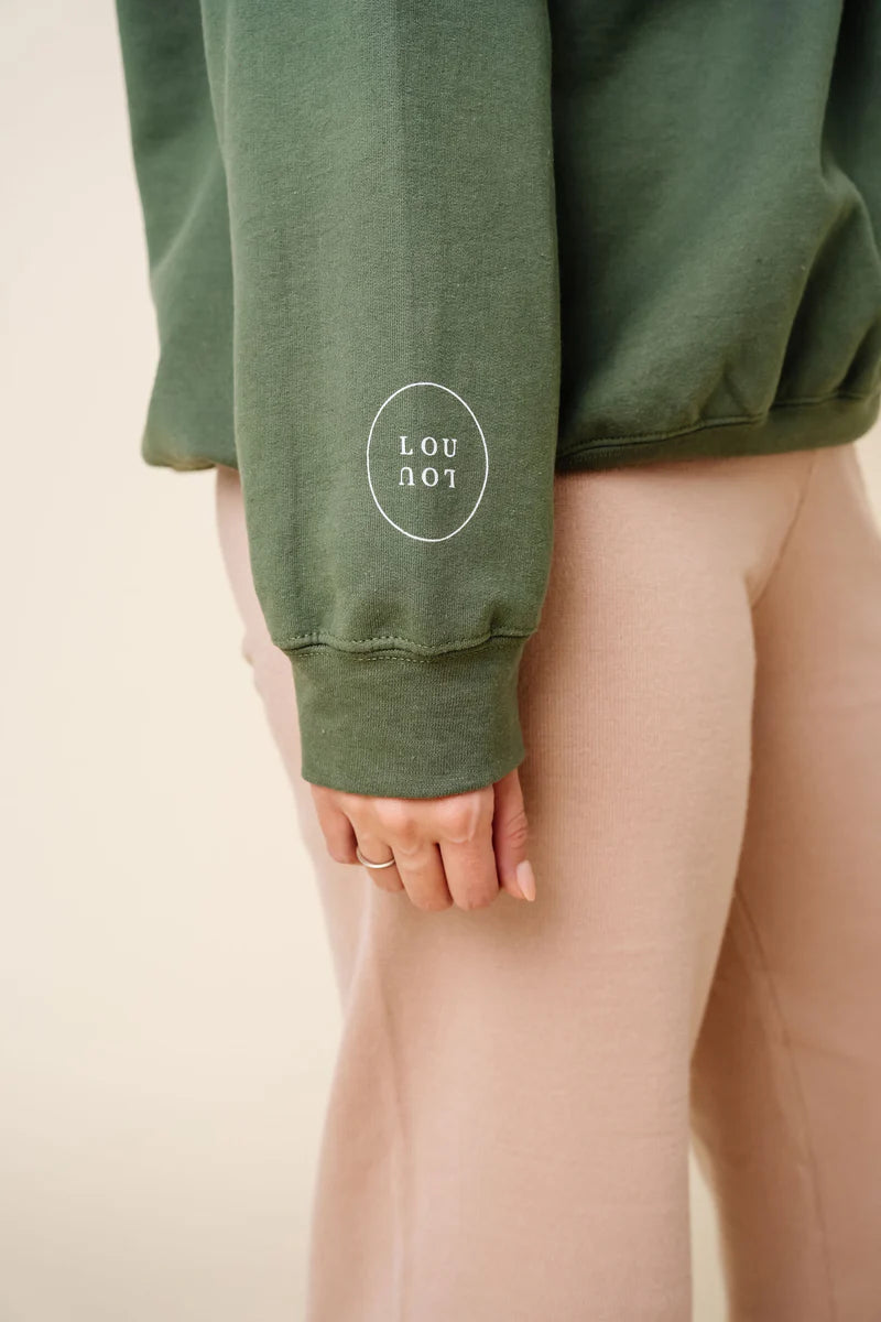 better not pout | Women's Holiday Pullover | Pine Green (by Lou Lou)