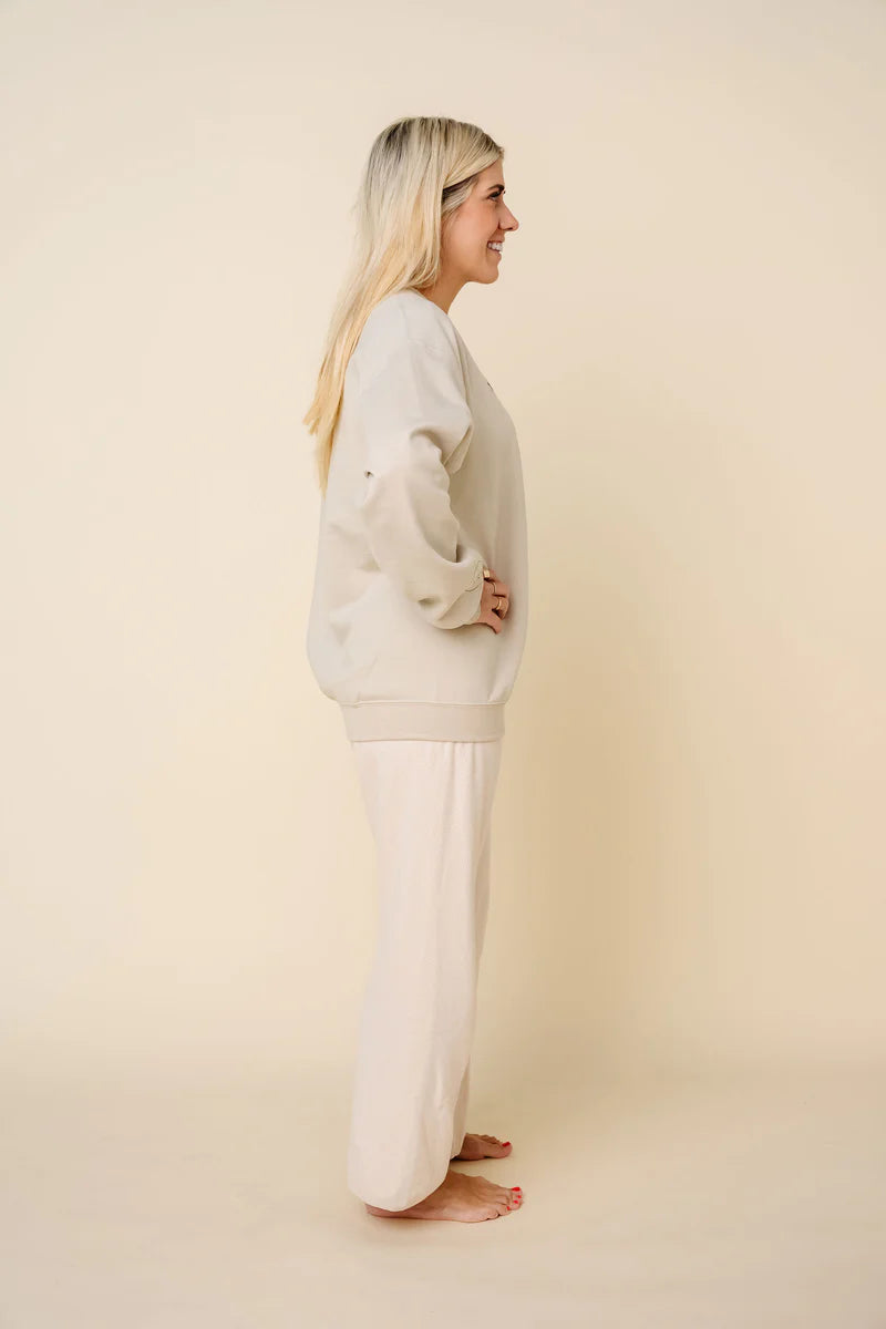 better not pout | Women's Holiday Pullover | Warm Cream (by Lou Lou)