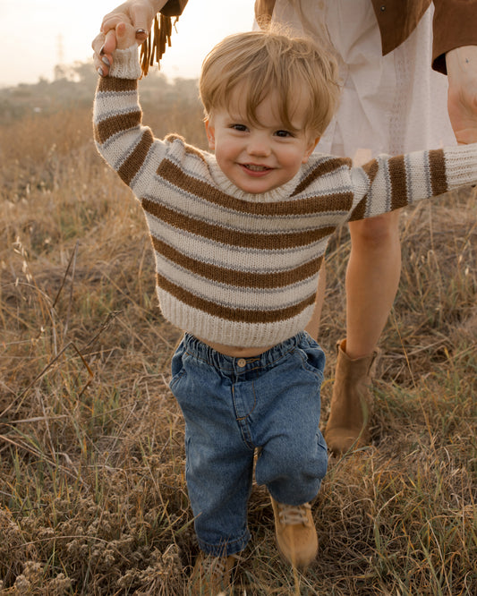 Aspen Sweater | Saddle Stripe