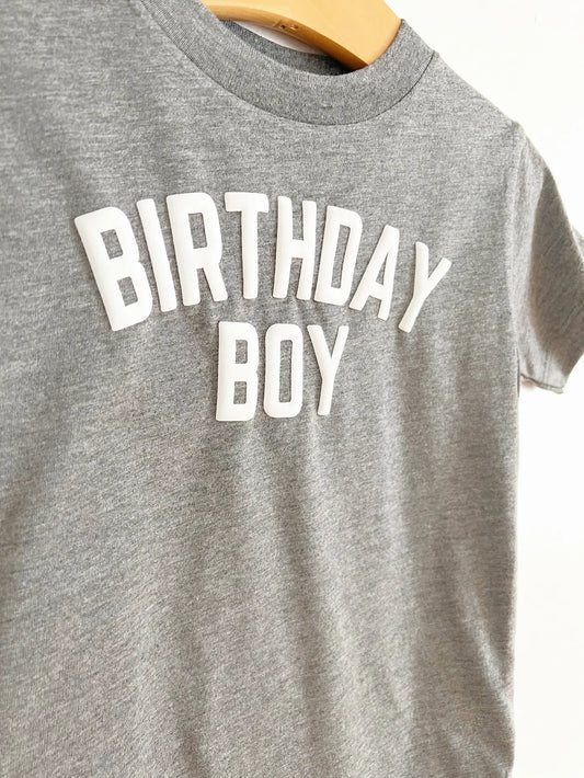 Birthday Boy Tri-Blend Kids Tee | Grey