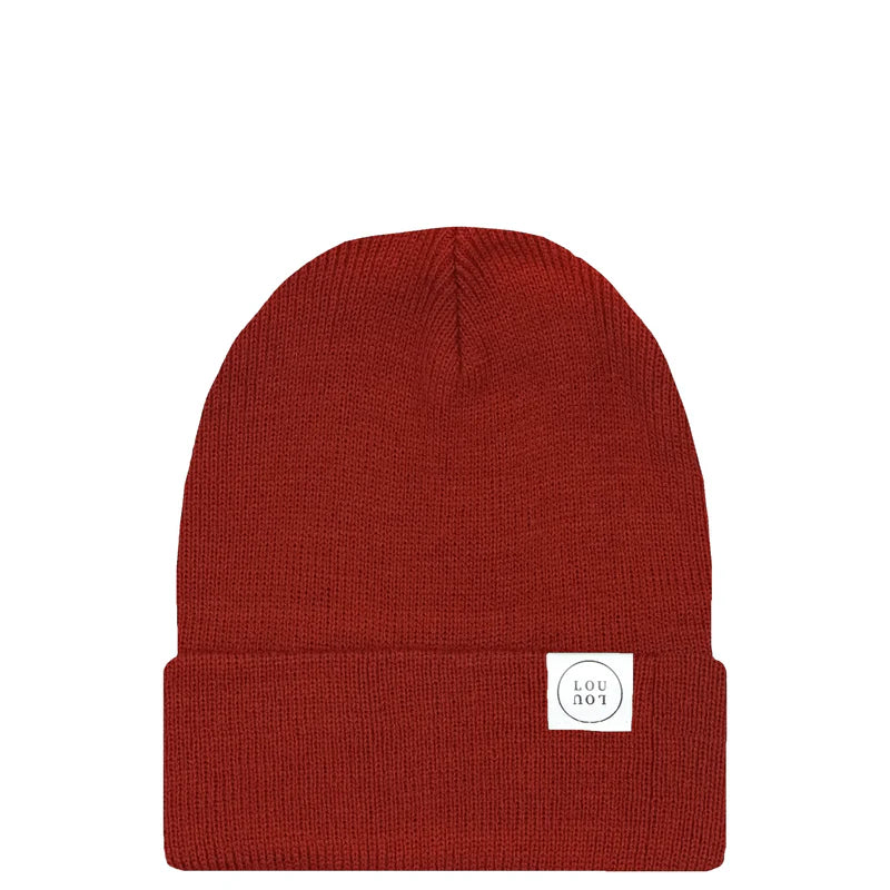 Brick Red Beanie | Pom + No Pom