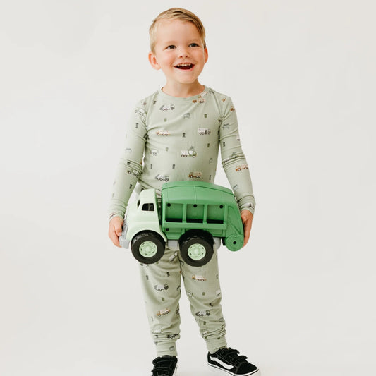 Bamboo Pajama Set | Trash Trucks