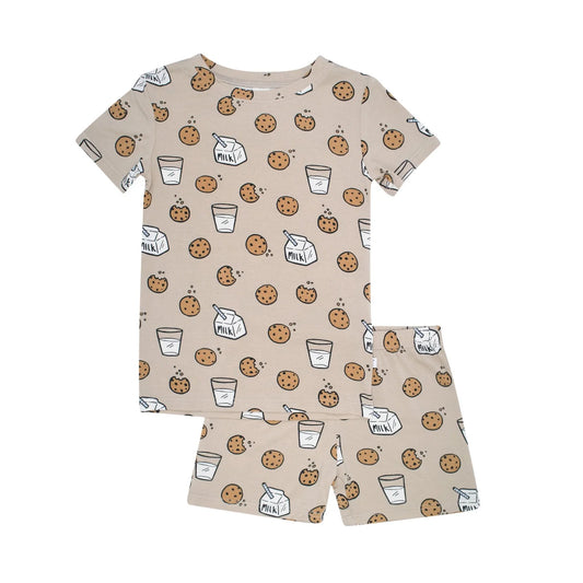 Shorts Two-Piece Bamboo Set | Cookies and Milk