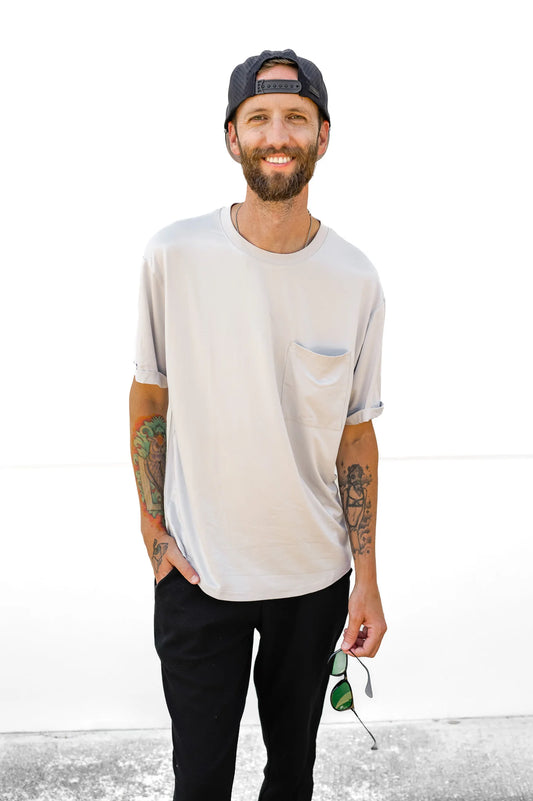 Adult Bamboo Pocket Tee | Frost