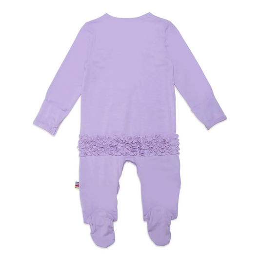 Magnetic Ruffle Footie | Crocus Petal