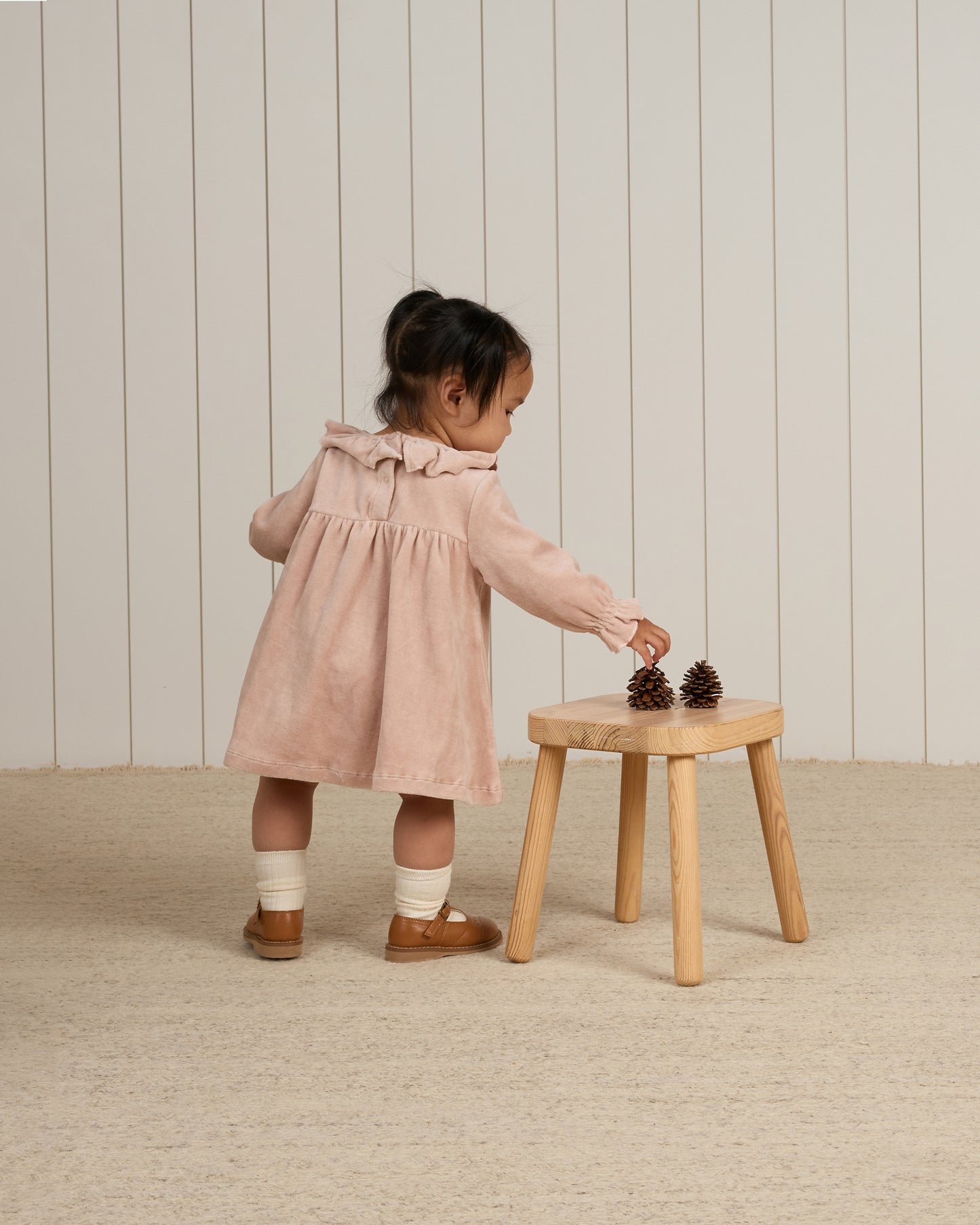 Velour Baby Dress | Blush