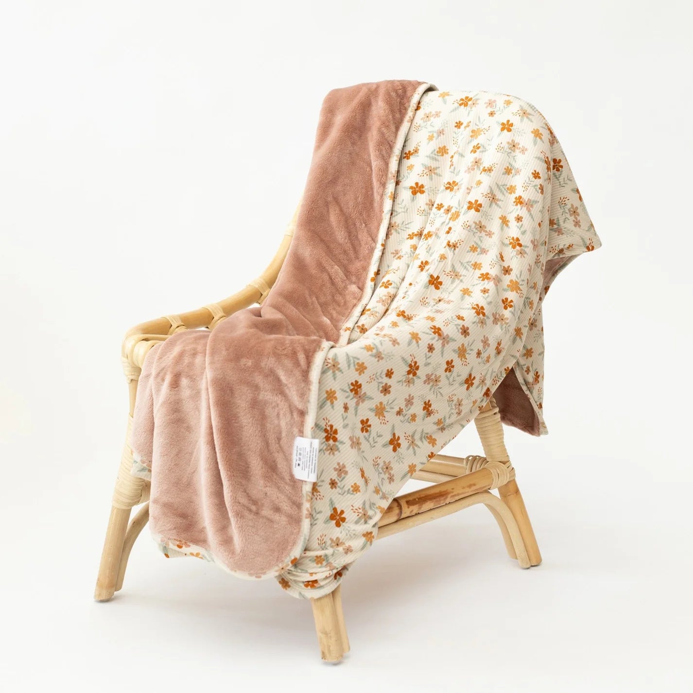 Autumn Floral Ribbed Bamboo Plush Blanket