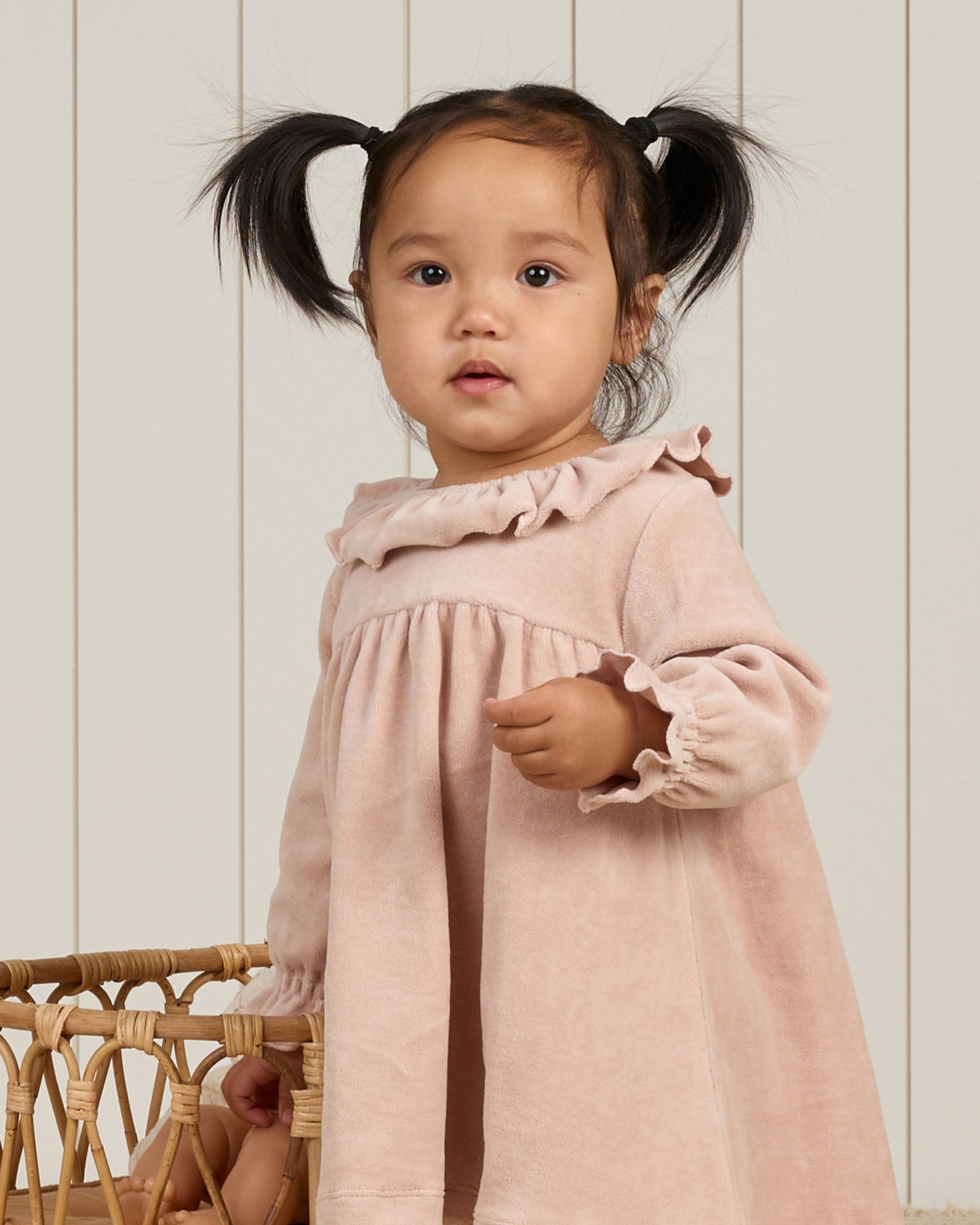 Velour Baby Dress | Blush