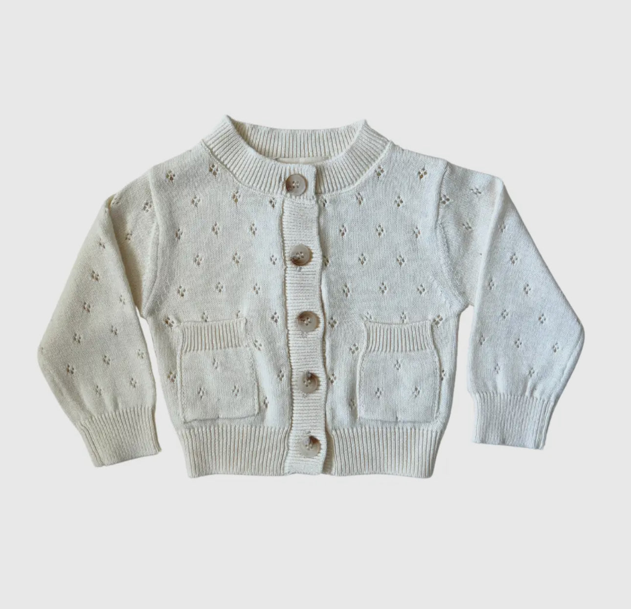 Pointelle Cardigan | Cream