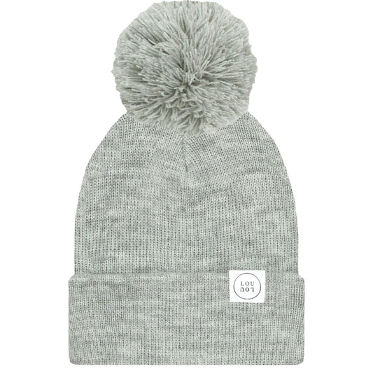 Heathered Grey Beanie | Pom + No Pom