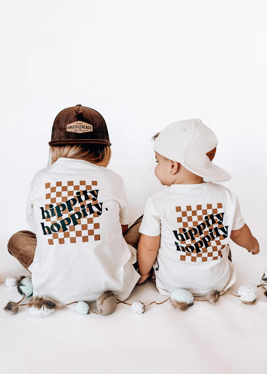 Hippity Hoppity Easter Shirt | Bunny Checker