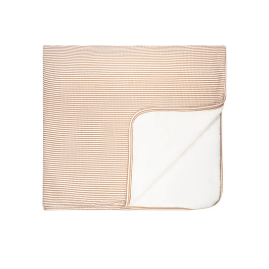 Honey Stripe Bamboo + Plush Blanket