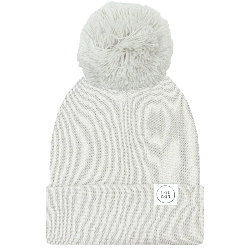 Cloud Grey Beanie | Pom + No Pom