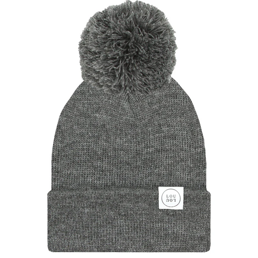 Heathered Charcoal Beanie | Pom + No Pom