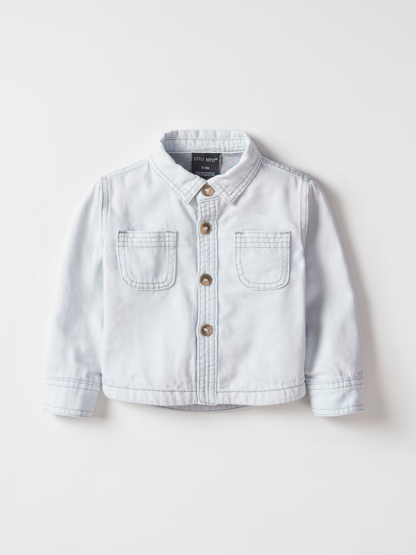 Light Wash Denim Shacket