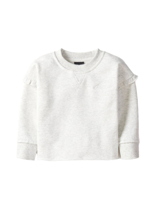 Ruffle Crewneck | Heather Grey