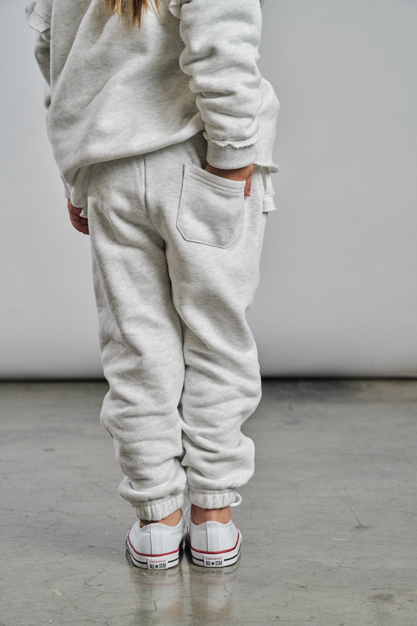 Ruffle Sweatpant | Heather Grey