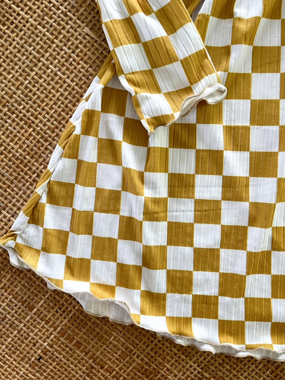 IOWA Check Dress | Mustard