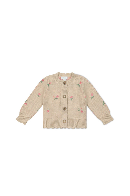 Delilah Cardigan | Delilah Jacquard Oatmeal Marle