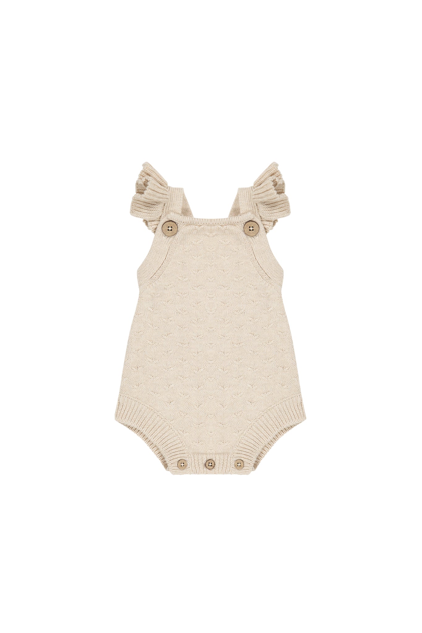 Mia Knitted Romper | Oatmeal Marle