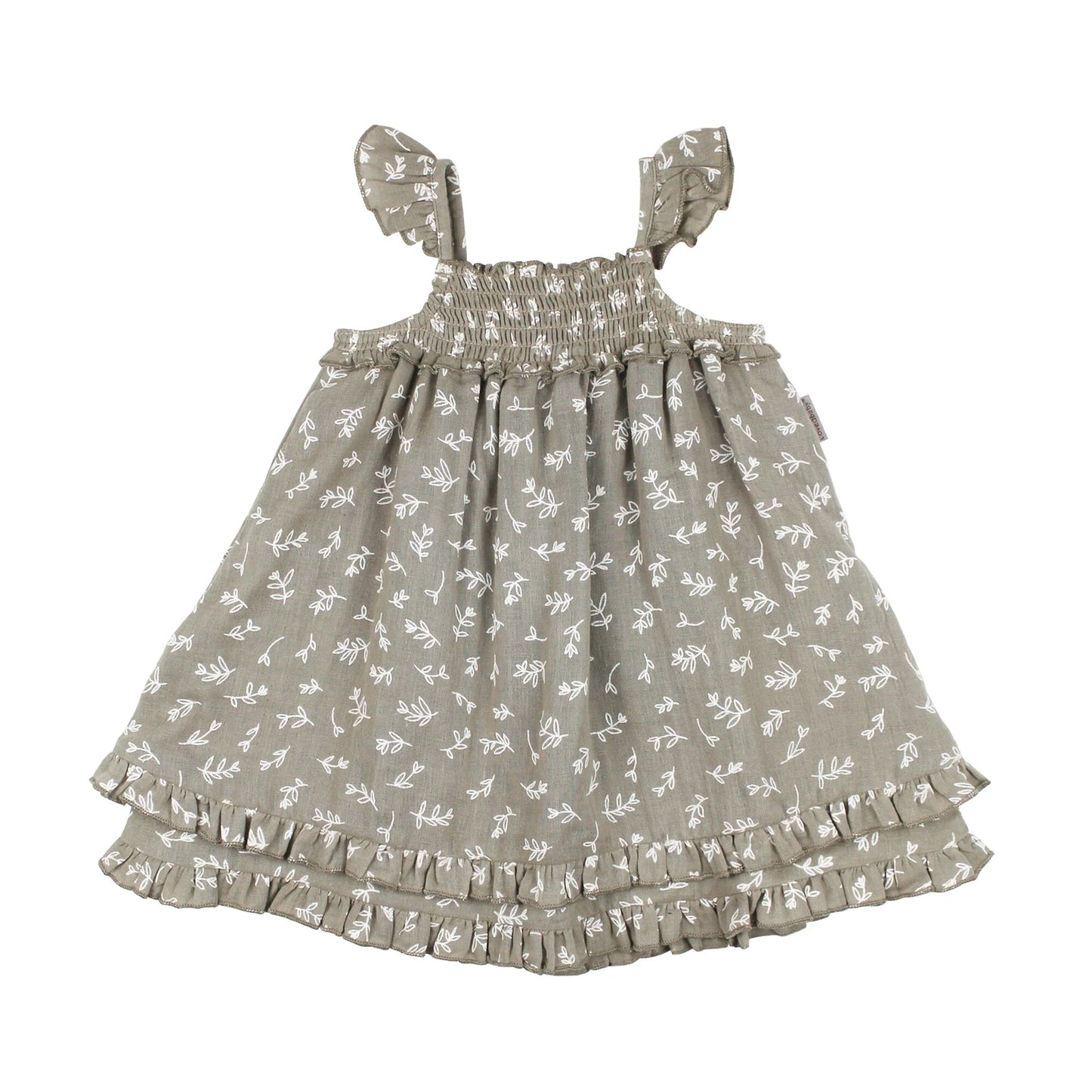 Kids' Organic Muslin Summer Dress | Fawn Leaves