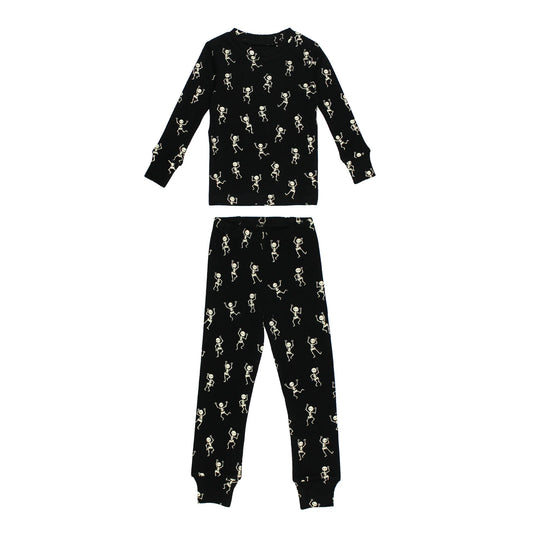 Organic Pajama Set | Dancing Skeletons