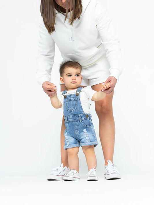 Shortie Denim Overall | Light Wash