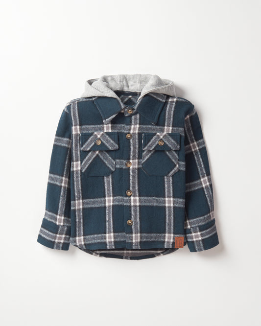 Hooded Flannel | Night Fall